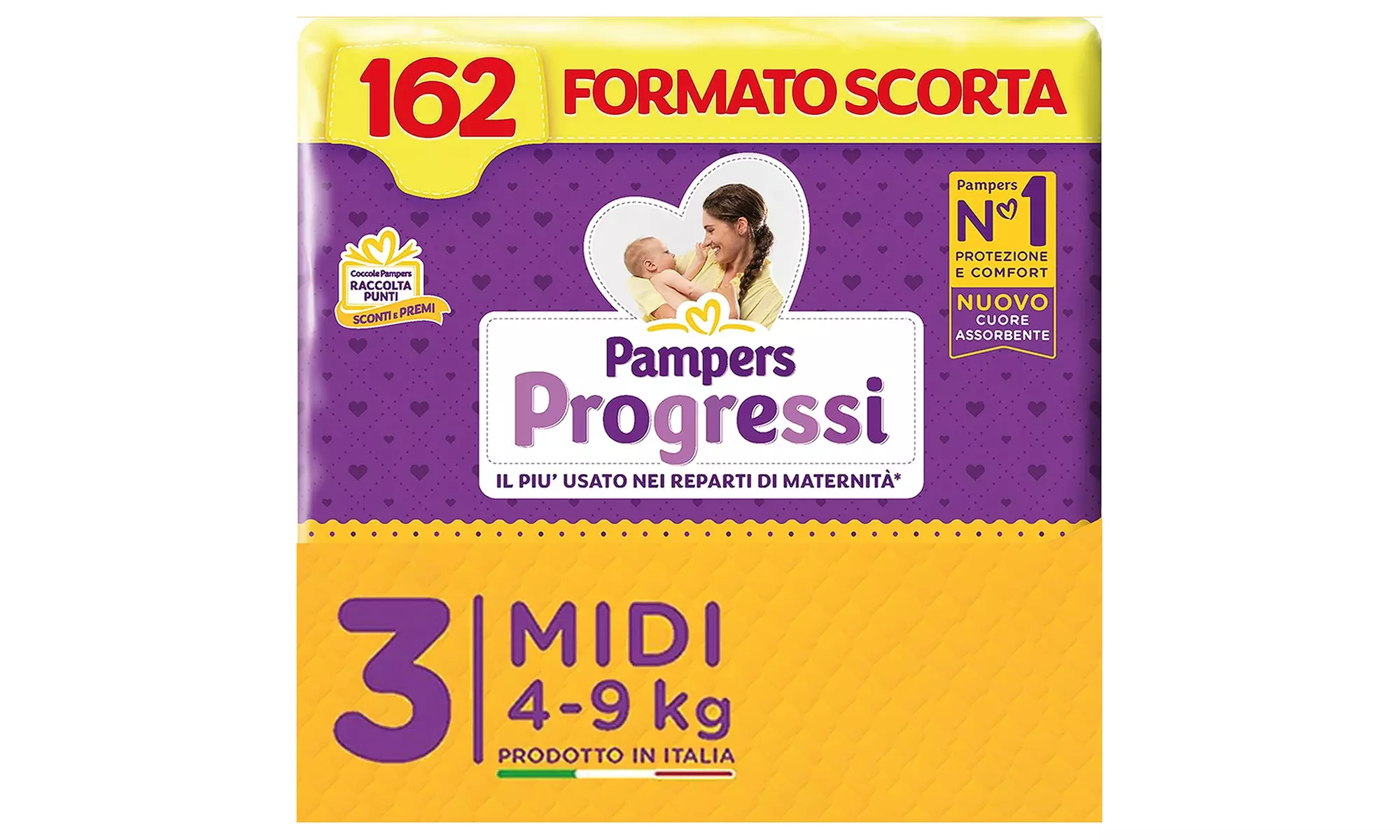 Fino a 162 pannolini Pampers Progressi