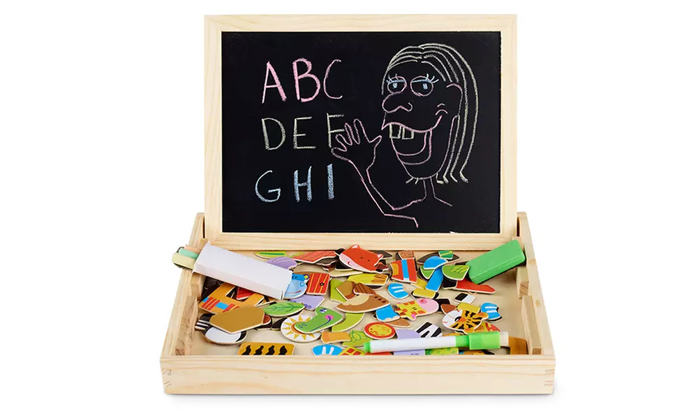 Double-Sided Chalkboard and Magnetic Whiteboard - Second Medium