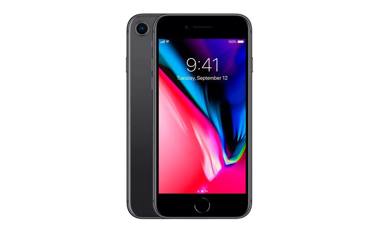 Apple iPhone 8 (At&T) 4.7" Smartphone 64GB Flash iOS Black - Refurbished - Second Medium