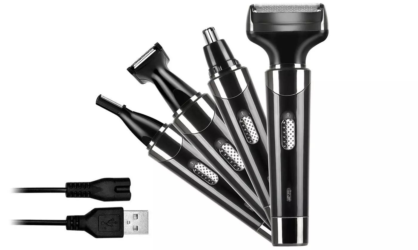 iMounTEK Men's 4-in-1 Electric Cordless Rotary Razor Trimmer Shaver Grooming Kit