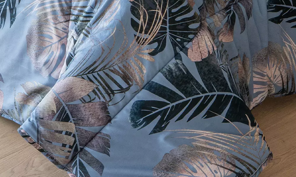 Doppelte Winterdecke aus Samt mit Digitaldruck