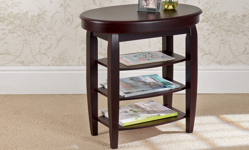 Image 1: Swivel Top Side Table