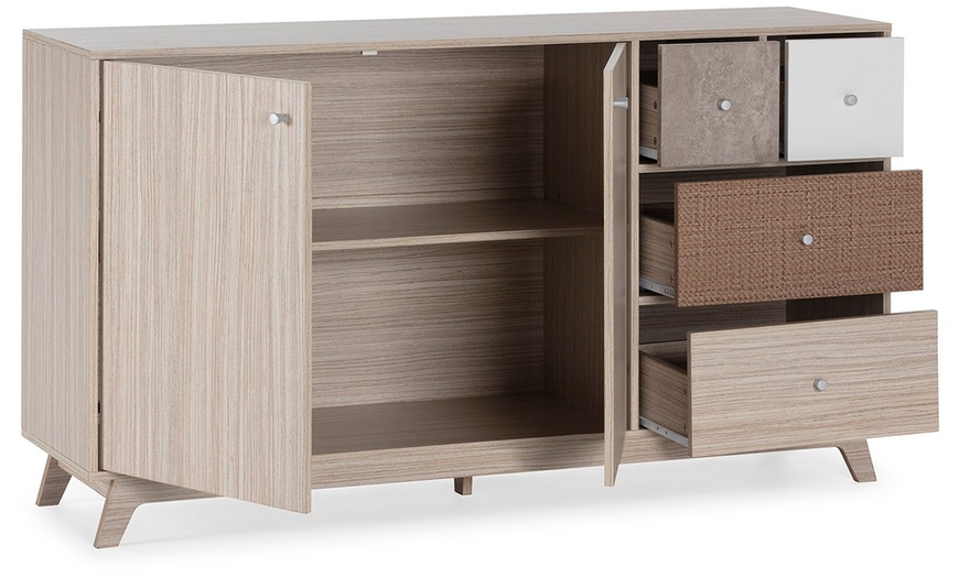 Image 6: Buffet Maia 2 portes et 4 tiroirs multicolore