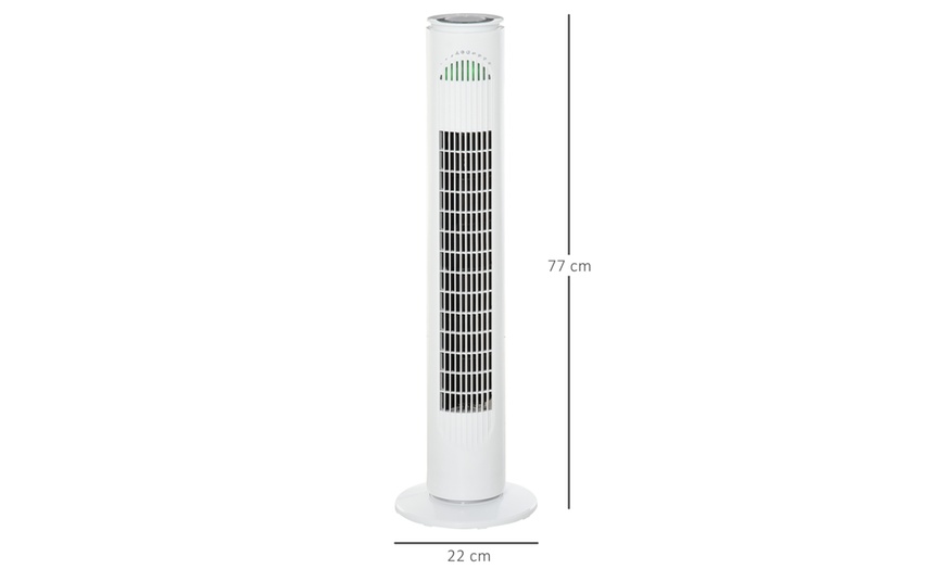 Image 11: HomCom Freestanding Tower Oscillation Fan