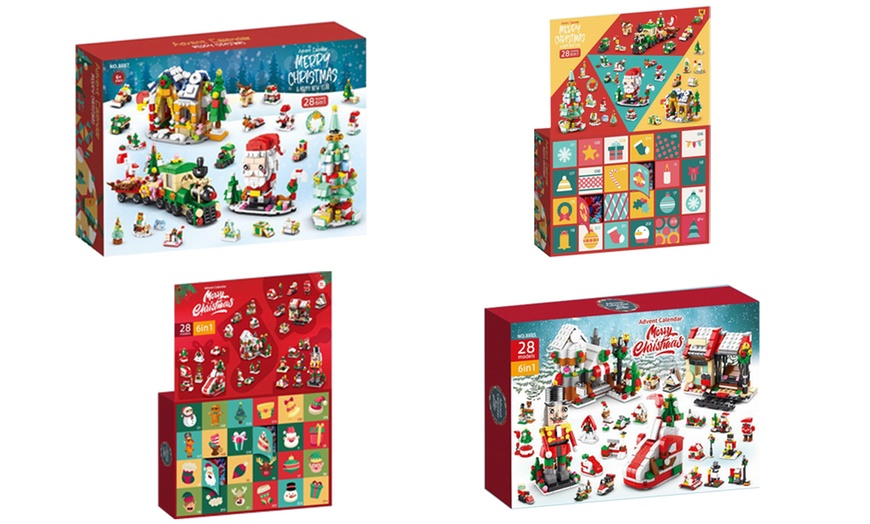 Image 2: Christmas Advent Calendar Building Blocksx1 or x2 – Tree or Nutcracker