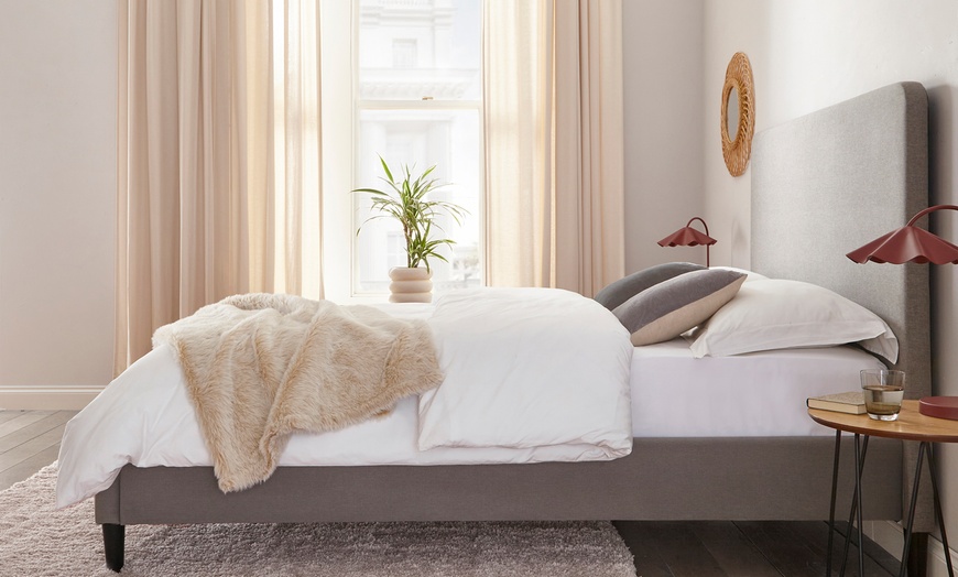 Image 3: Novara Panel Upholstered Beds