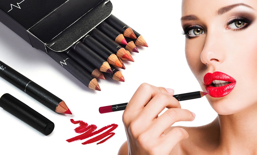 Image 2: 12-Piece Makeup Lip Pencil Set