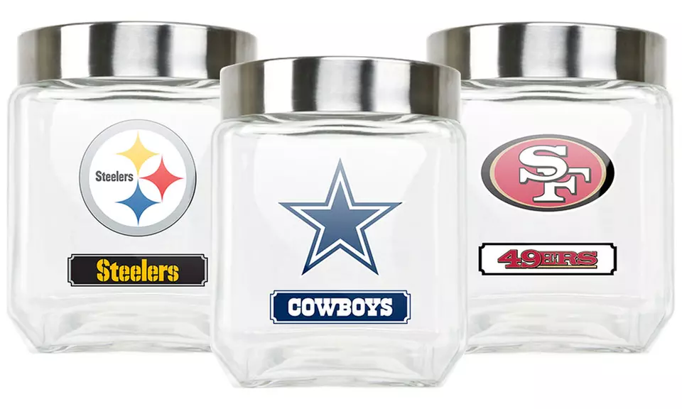 NFL Glass Canisters - Primary Image