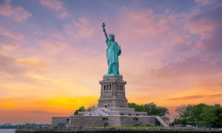 Image 1: 4-Hour Statue of Liberty Sunset Cruise for One, Two or Four People