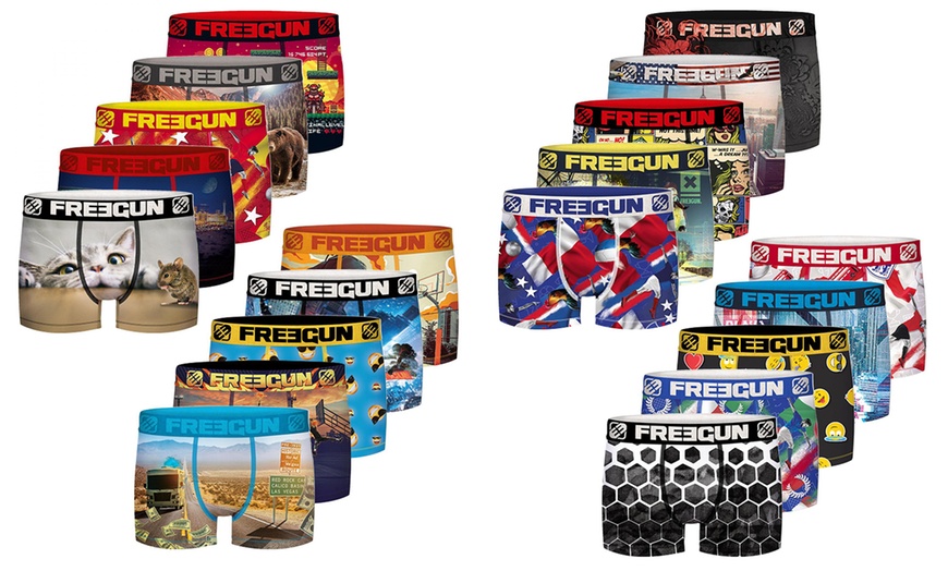 Image 1: Lot de boxers surprise Freegun pour homme en microfibre