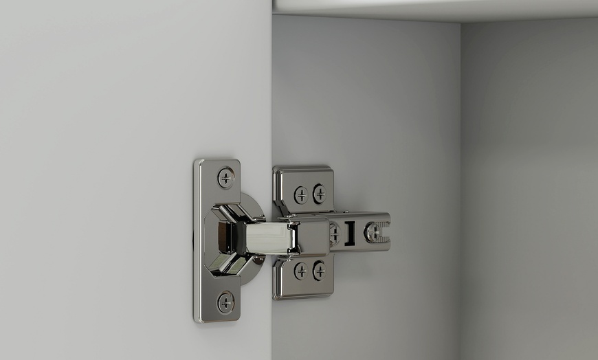 Image 6: HomCom Arched Bathroom Mirror Cabinet in Two Styles