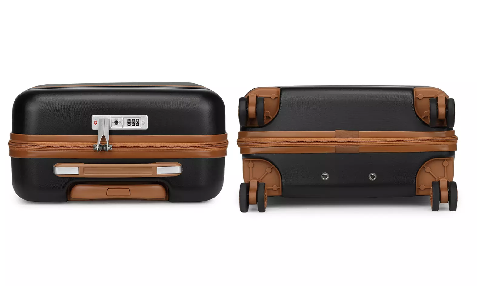 Conjunto de viaje con maleta rígida de cabina, bolsa de mano y neceser