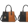 Image 11: Women's Color-block Fashion Tote and Top Handle Handbags