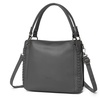Image 7: Miss Lulu Women PU Leather Crossbody Handbag with Woven Accents