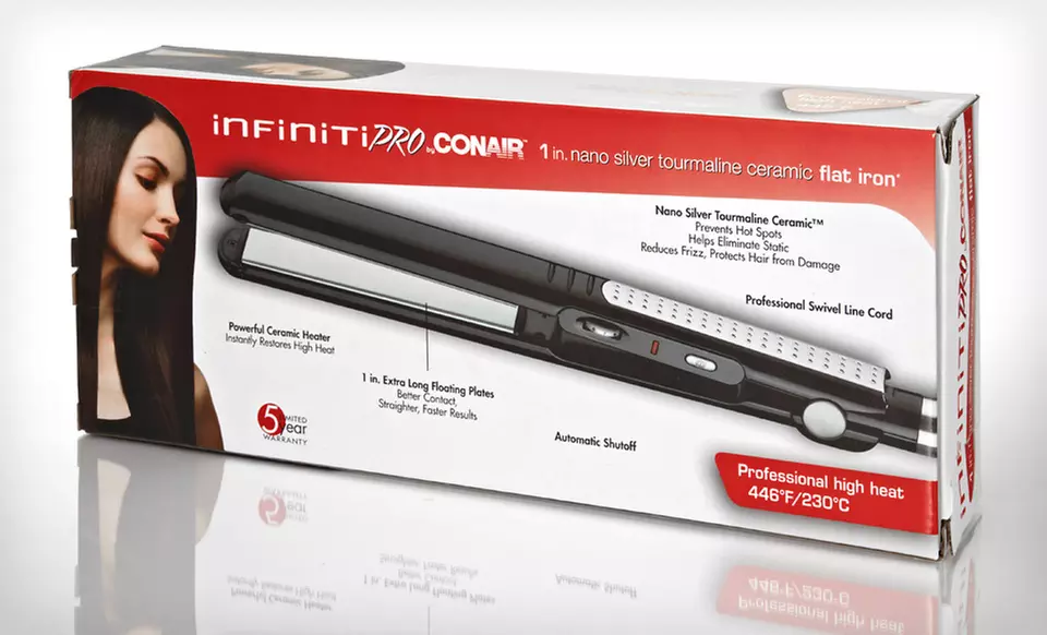 $29 for a Conair Infiniti Pro 1” Nano Silver Tourmaline Ceramic Flatiron ($49.99 List Price). Free Shipping and Returns. - Second Medium