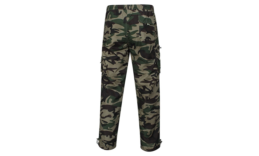 Image 3: Fleece Lined Combat Trousers