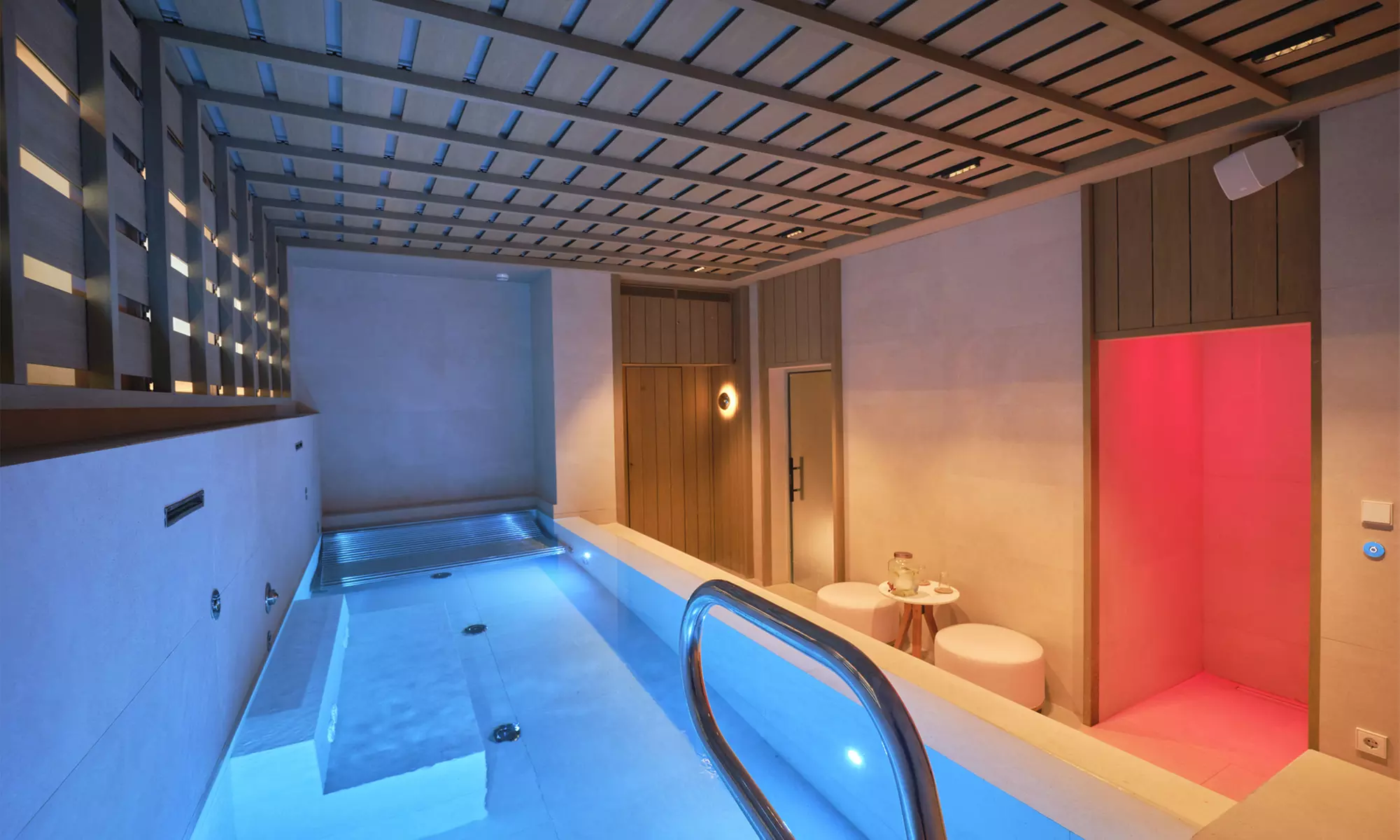 Spa privado con fruta, agua y cóctel en roftoop para 2, 3 o 4 personas