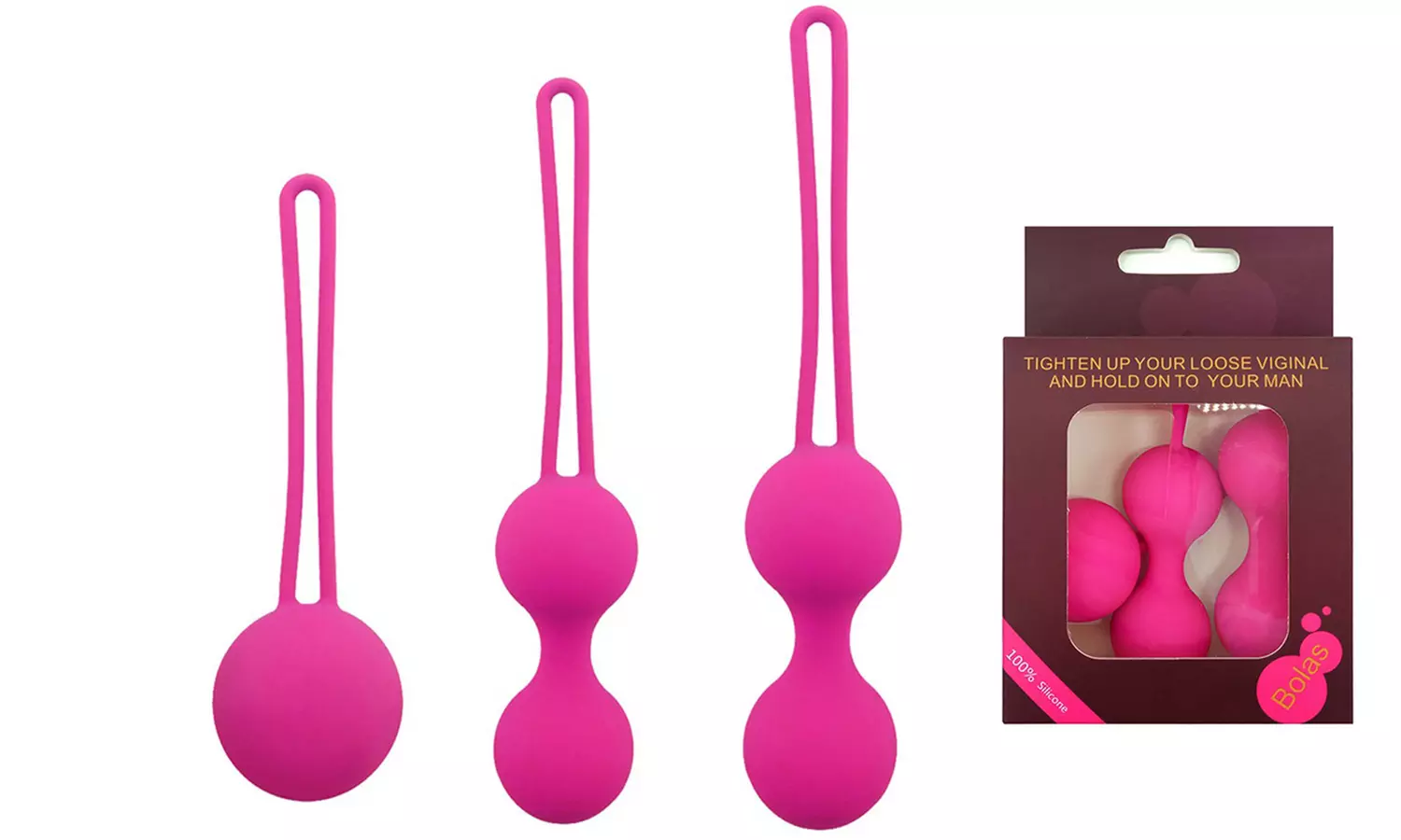 3Pcs/set Silicone Kegal Exercise Balls Tightening Vaginal Muscle Control