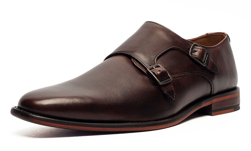 Image 3: Oaktrak Monk Strap Men's Leather Shoes