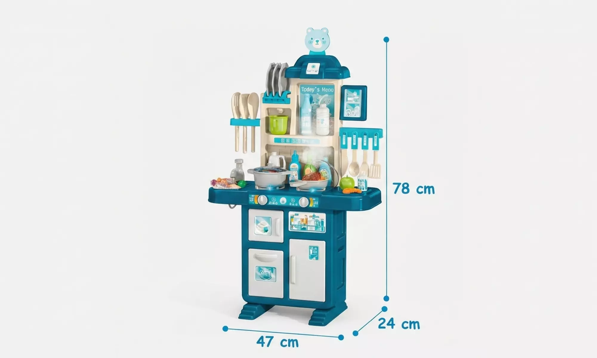 Cucina giocattolo per bambini con luci e suoni