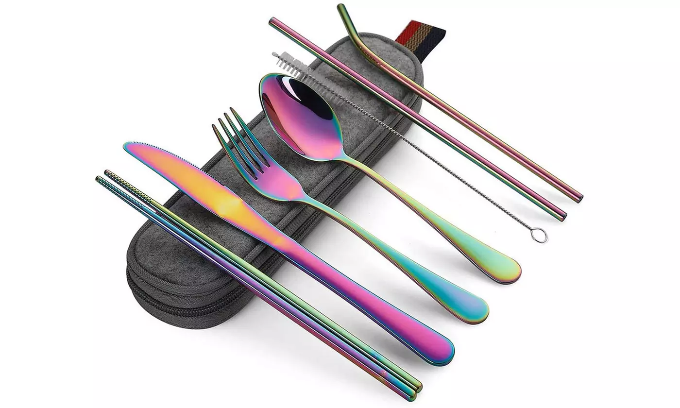 Portable Utensils Silverware Flatware Sets Travel Camping Cutlery Set
