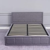 Image 3: Fabric Ottoman Bed with Wooden Frame & Gas Lift Under-Bed Storage 