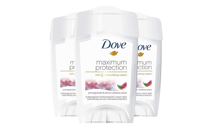 Image 1: Up to Three Dove Maximum Protection Go Fresh Anti-Perspirants 45ml