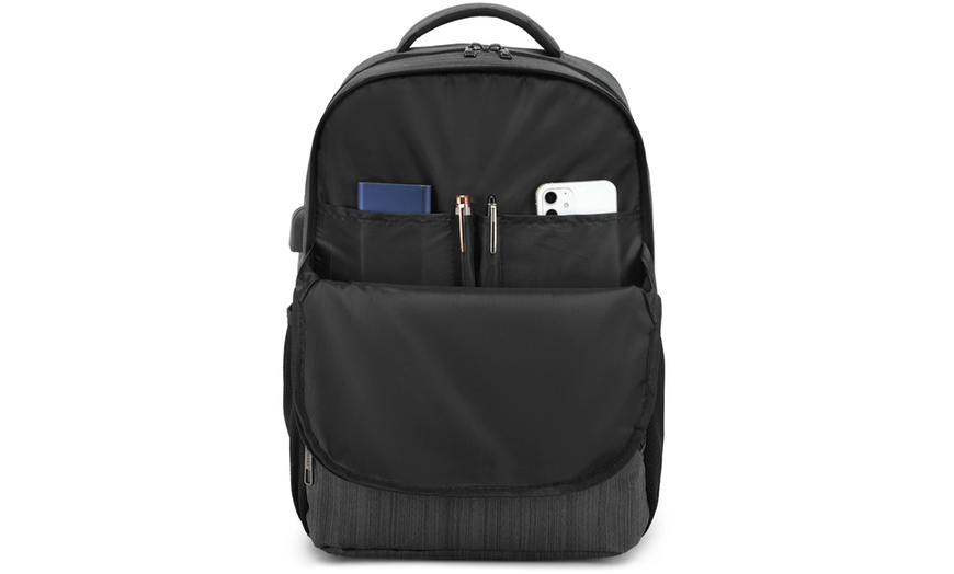 Image 15: KONO Travel Backpack Business Bag with USB Port and Laptop Compartment