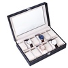 Image 8: 6/10/12/20/24 Slots Watch Box Display Case Organizer Jewelry Storage & Lockable