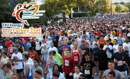 $15 Entry to TXU Energy 2010 Turkey Trot Benefiting Sheltering Arms Senior Services ($25 Value) - Primary Image