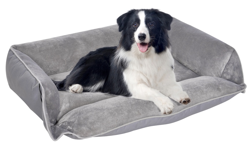 Image 2: Dog Bed Cat Bed Soft Washable Expandable Pet Pad Puppy Warm Cushion