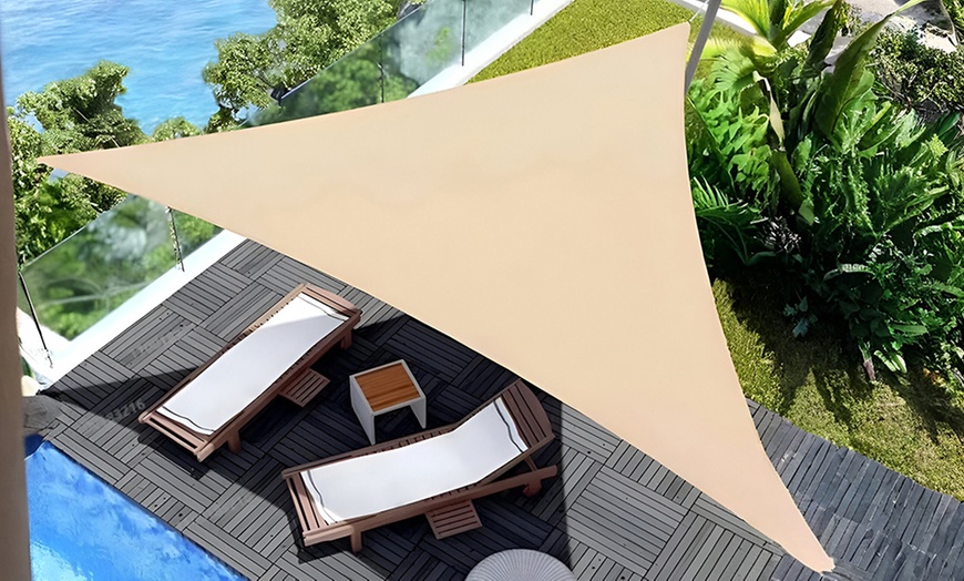 Image 7: Dreieck-Sonnensegel mit Befestigungsseil