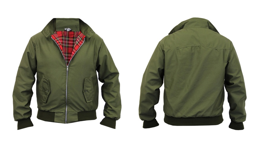 Image 7: Men's Tartan Lined Retro Bomber Jacket