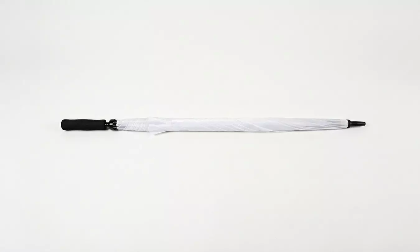 White Golf Umbrella with Fibreglass Frame