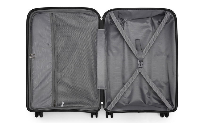 Image 20: Kono 24-Inch Colourful PP Hardshell Suitcase with TSA Lock