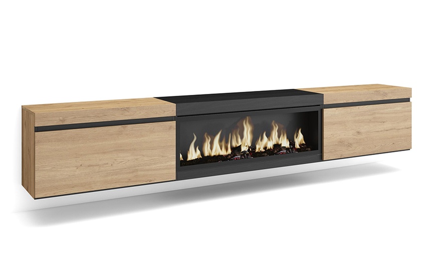 Image 30: Meuble TV suspendu avec grande capacité de rangement  