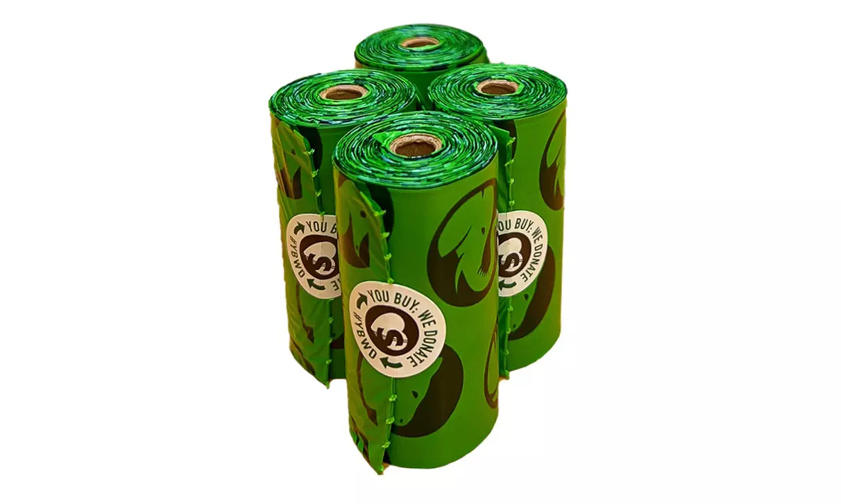 1080 USDA Certified Biobased - San Diego Zoo Poop Bags - 72 Roll Bundle