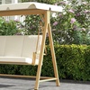 Image 4: Outsunny Three-Seater Swing Bench