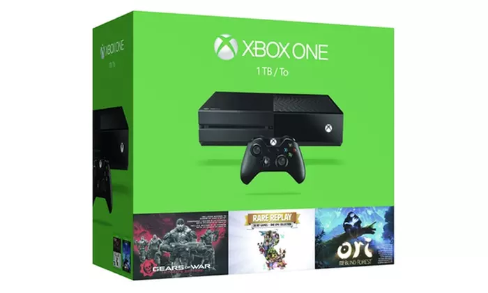 Xbox One 1TB Console with Gears of War: Ultimate Edition, Ori and the Blind Forest, and Rare Replay - Primary Image