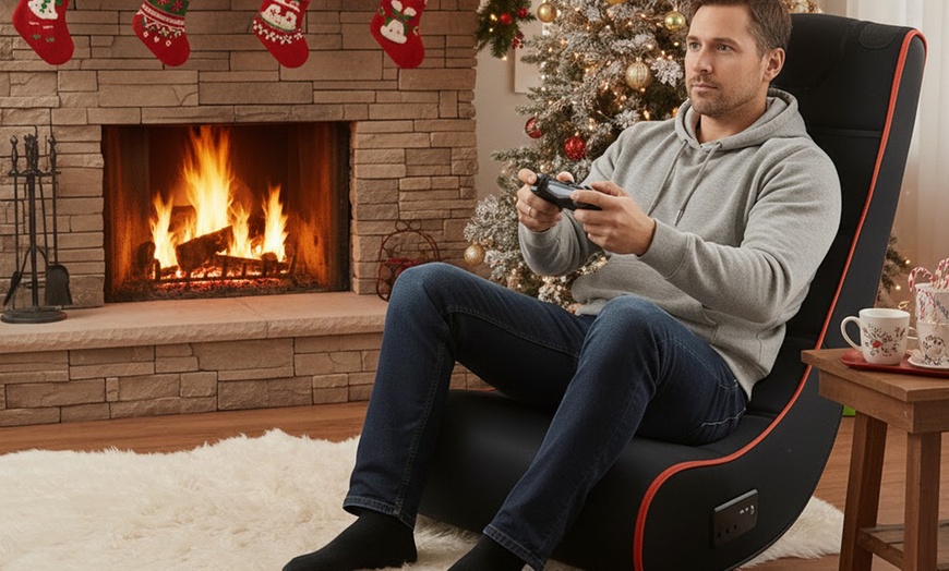 Image 2: Bluetooth Rocker Gaming Chair