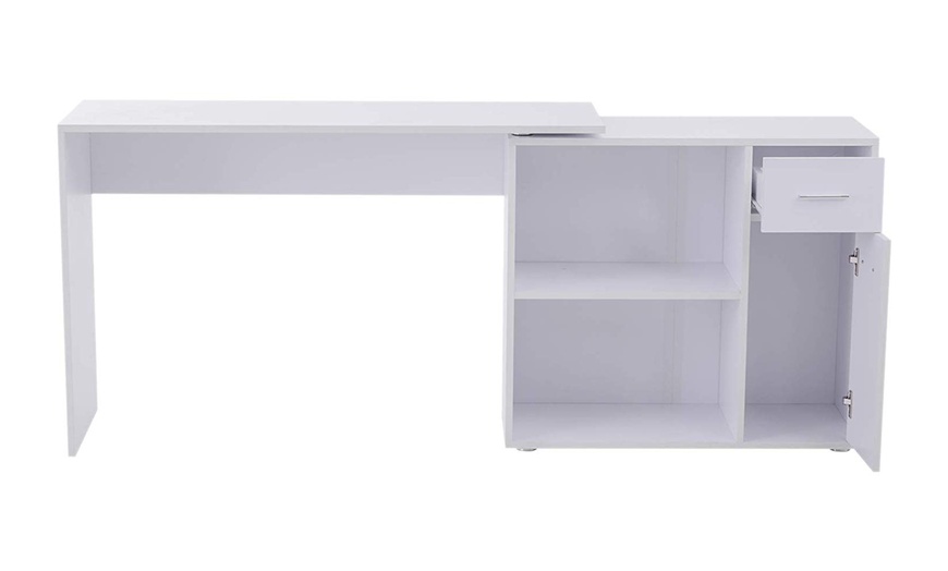 Image 4: L-Shaped Corner Computer Desk