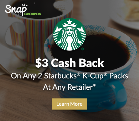 Earn Cash Back on any Starbucks K-Cup Pack Purchased at Any Retailer