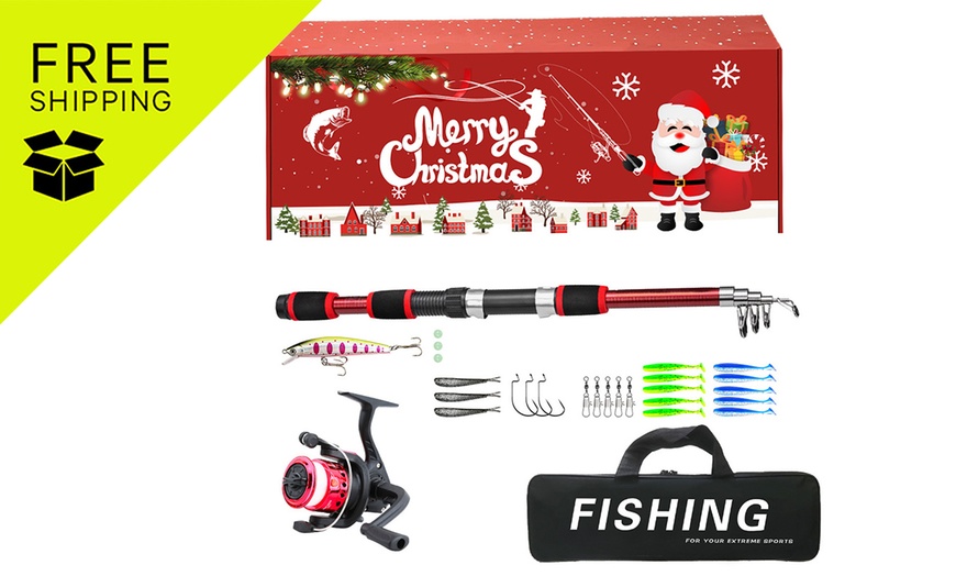Image 1: XMAS25- Christmas Fishing Lures Gift Set -1Pcs: Red or Green 