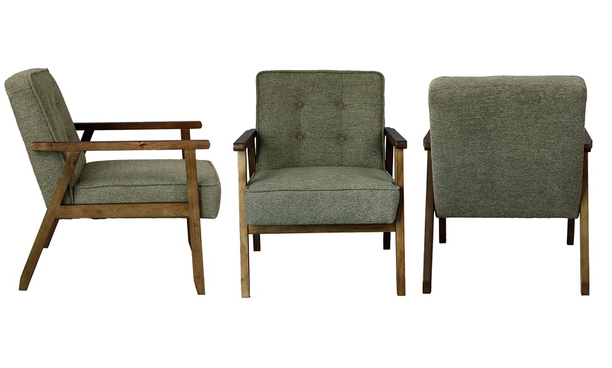 Image 26: Sillón con acolchado suave o de rizo y patas de madera, de Doosense