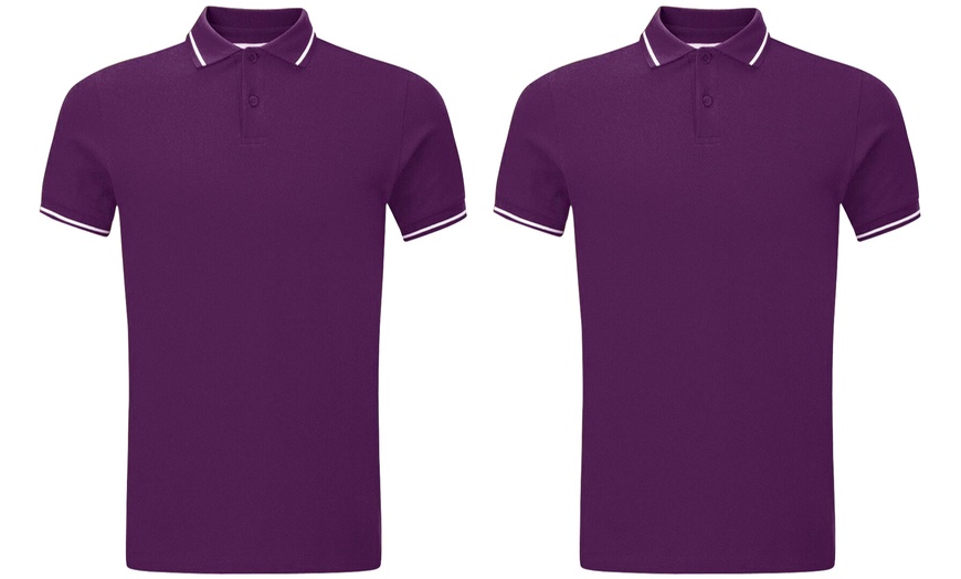 Image 6: Two Men's Collared Polo T-Shirts