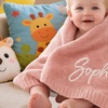 Image 1: Wrap Your Baby in Love - Custom Embroidered Baby Nap Blankets (Up to 85% Off)