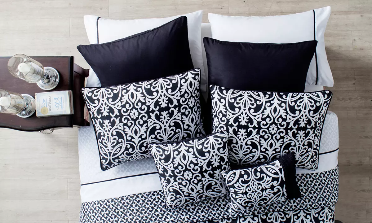 Brighton Reversible Comforter Set with Matching Throw (16-Piece) - Second Medium