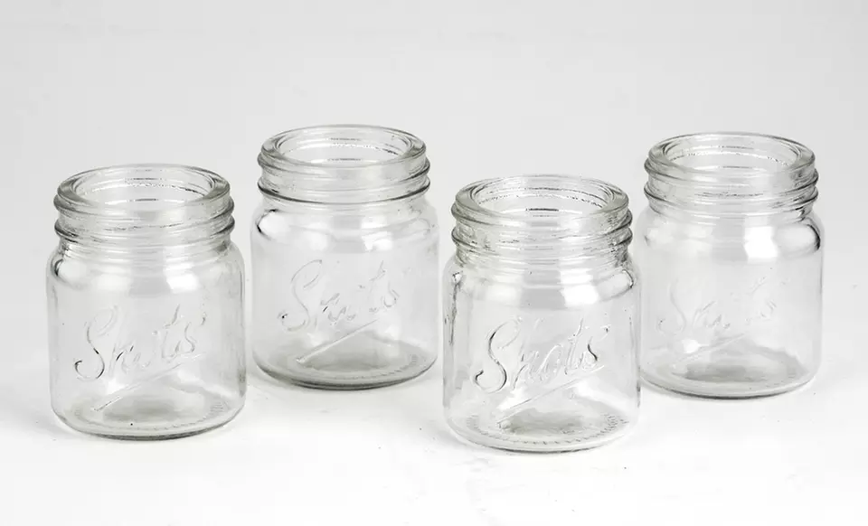 Set of 4 Mason Jar Shot Glasses. Free Returns. - Second Medium