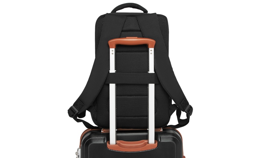 Image 20: Kono 20L Cabin Backpack with Red Trim for 15.6” Laptop Travel Daypack