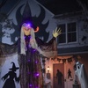 Image 14: Outsunny Voice Activated Halloween Animatronics Witch